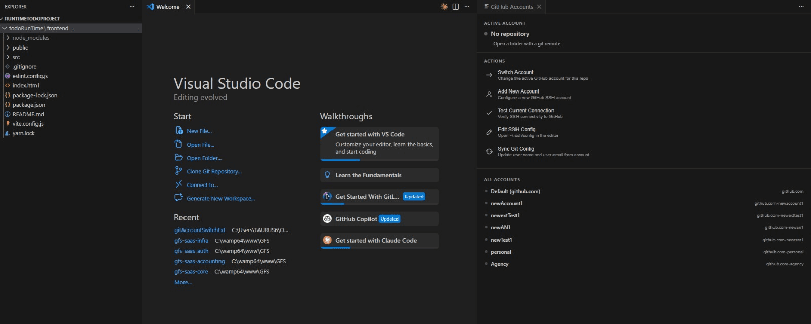 GitHub SSH Switch Tool
